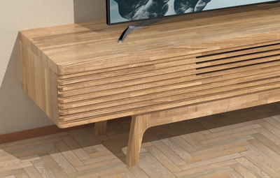 タモ集成材の手作りテレビ台 ローマ T30 天板30mm 幅170cm
