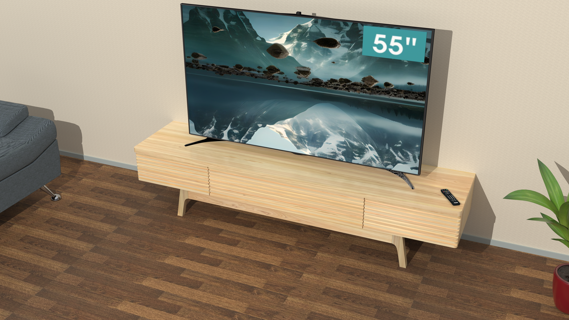 「ローマ_T25_2+1」 手作りテレビ台・桧（四国産）無垢材・w170