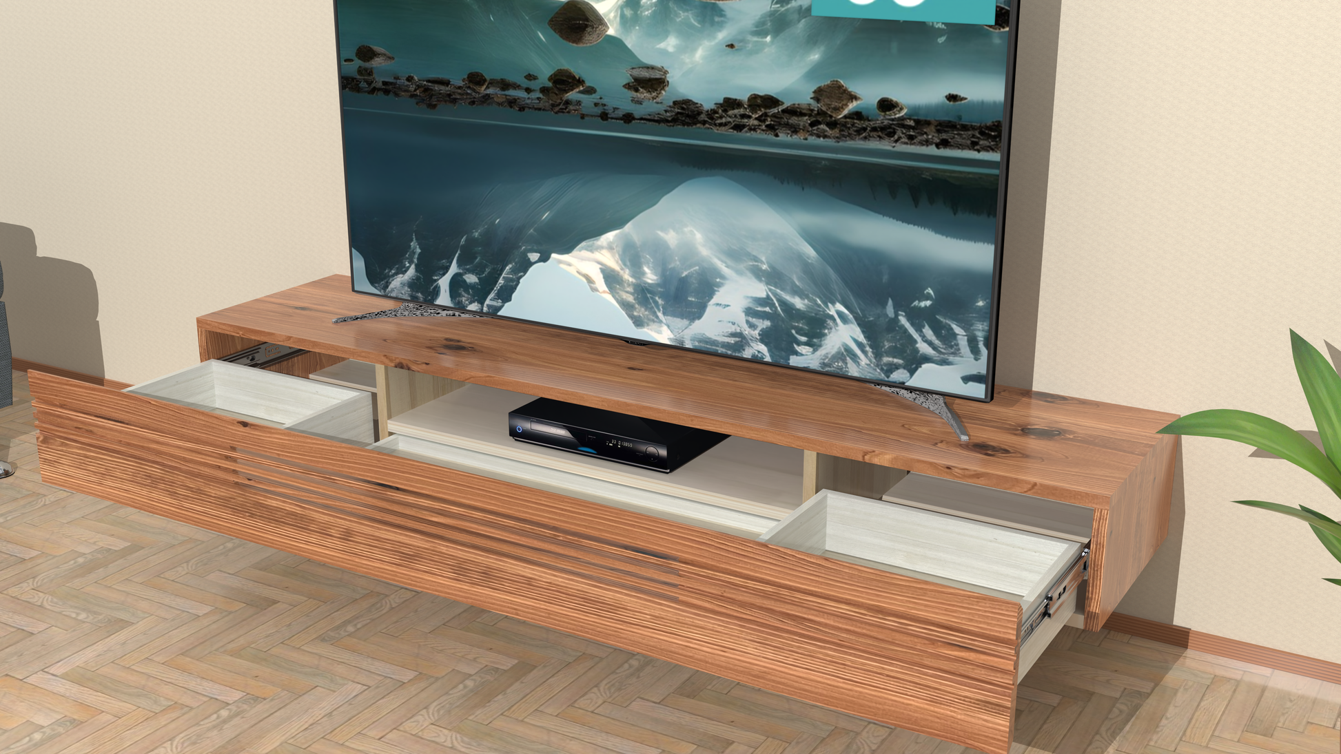 「ボローニャ_T20_one」 手作りテレビ台・杉　無垢材・w170