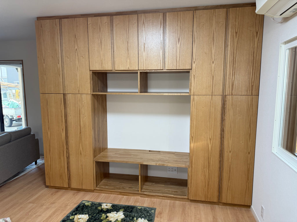 ナチュラルデザインの造作収納家具_7